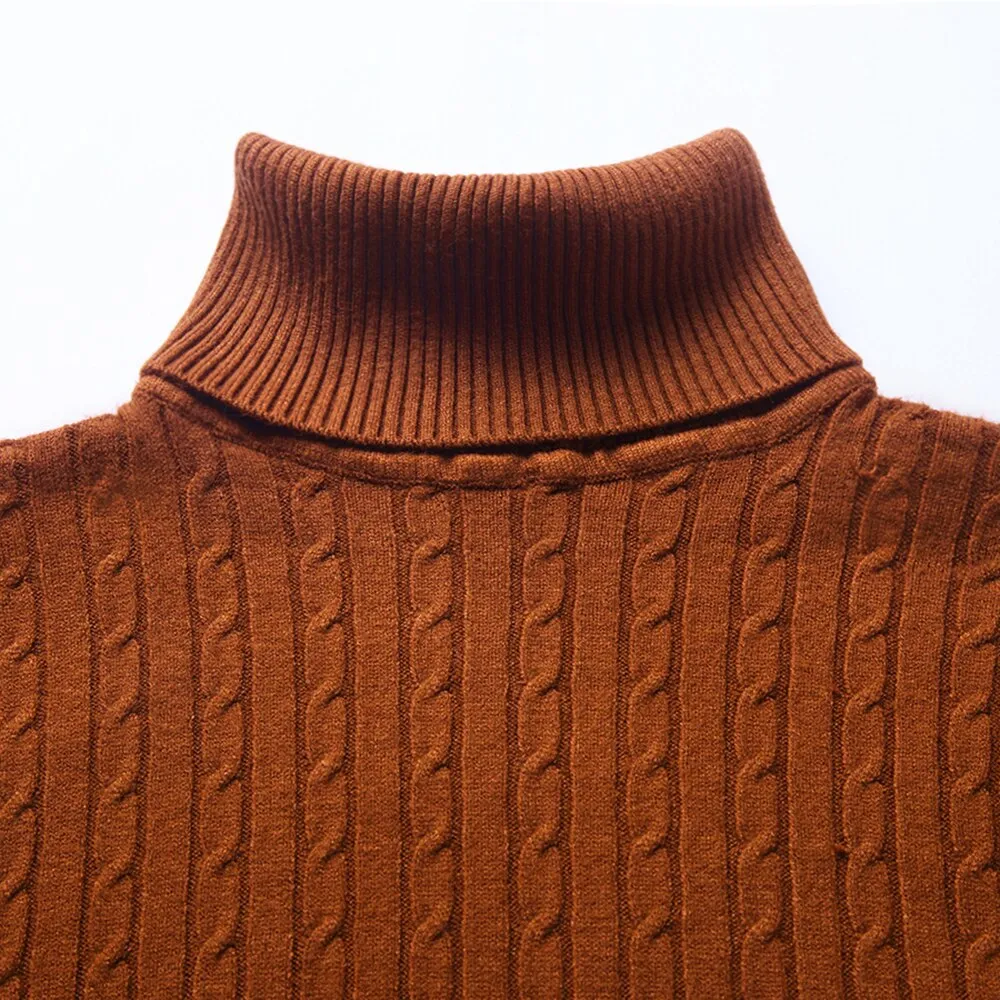 Men's Casual Knitted Turtleneck Sweater