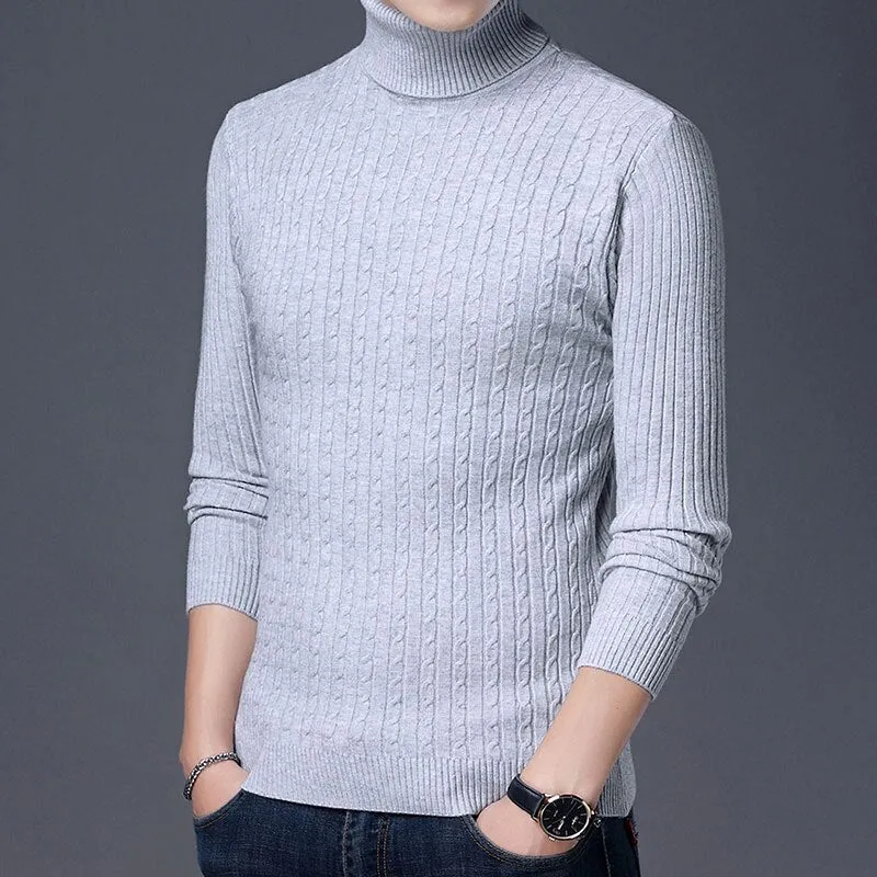 Men's Casual Knitted Turtleneck Sweater