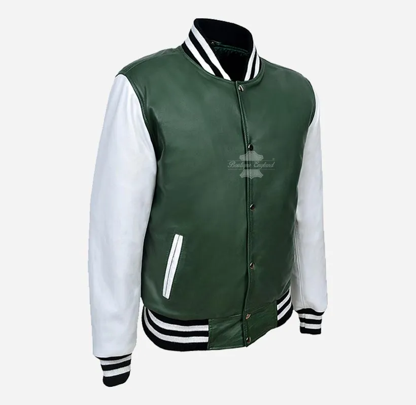 MENS VARSITY Men's Leather Jacket CLASSIC College Jacket