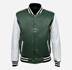 MENS VARSITY Men's Leather Jacket CLASSIC College Jacket