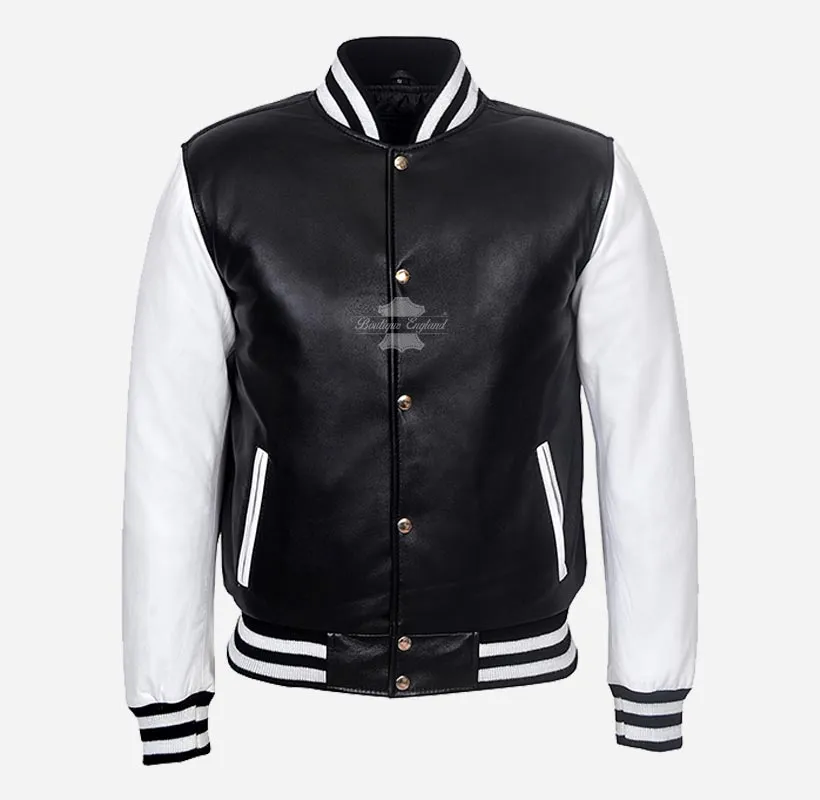 MENS VARSITY Men's Leather Jacket CLASSIC College Jacket