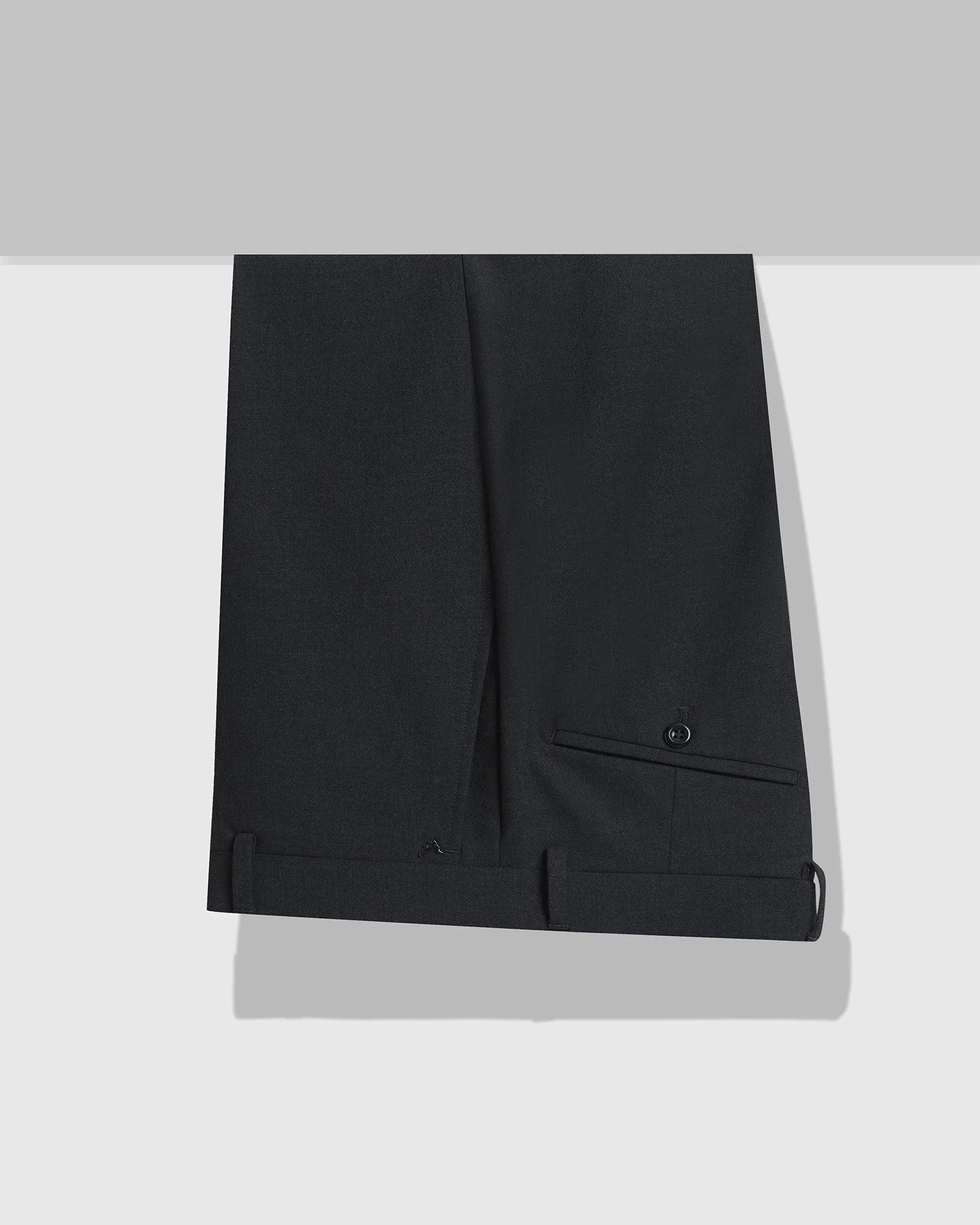 Must Haves Slim Fit B-91 Formal Charcoal Solid Trouser - Travis