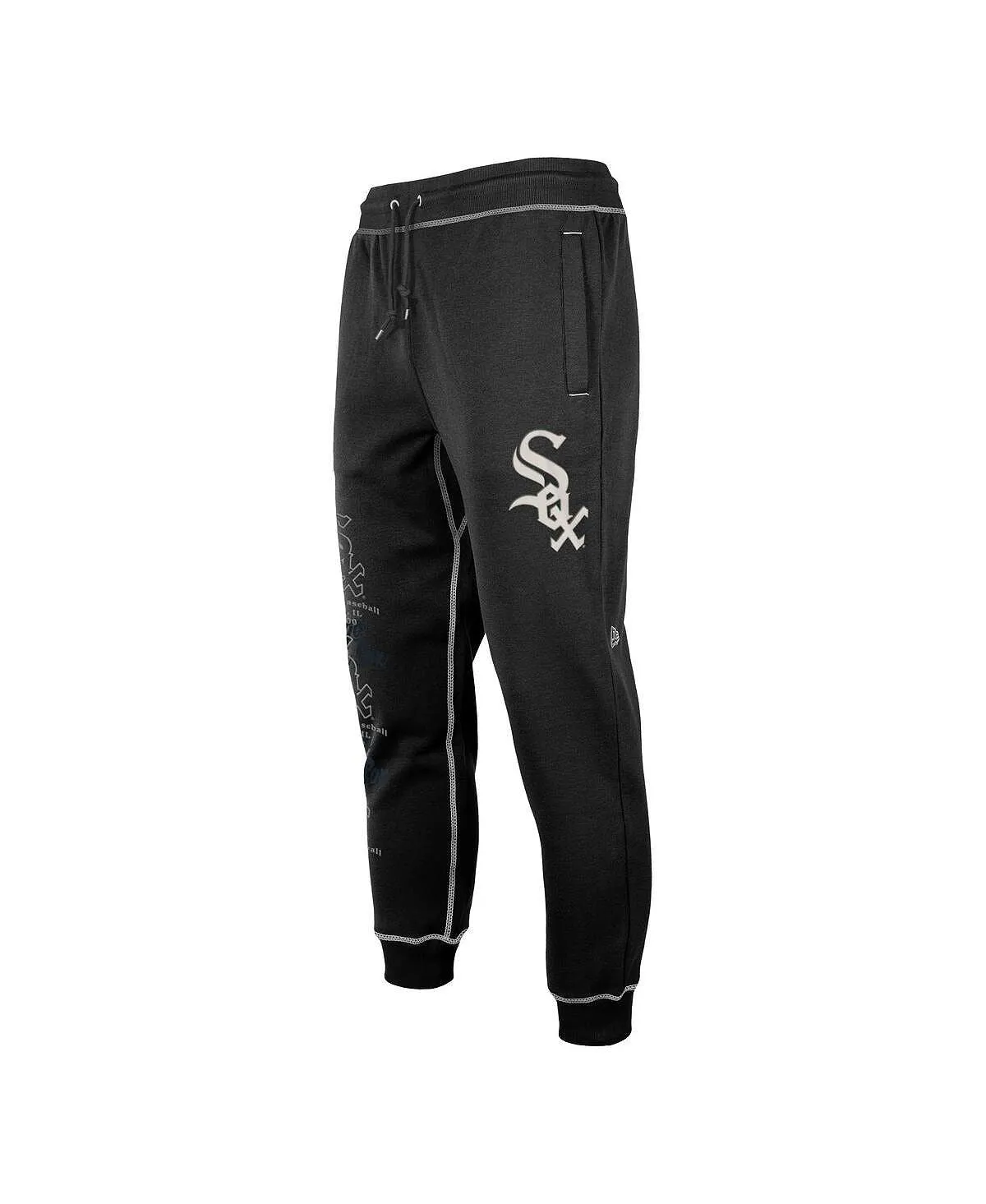 New Era Men's Black Chicago White Sox Team Split Sweatpants