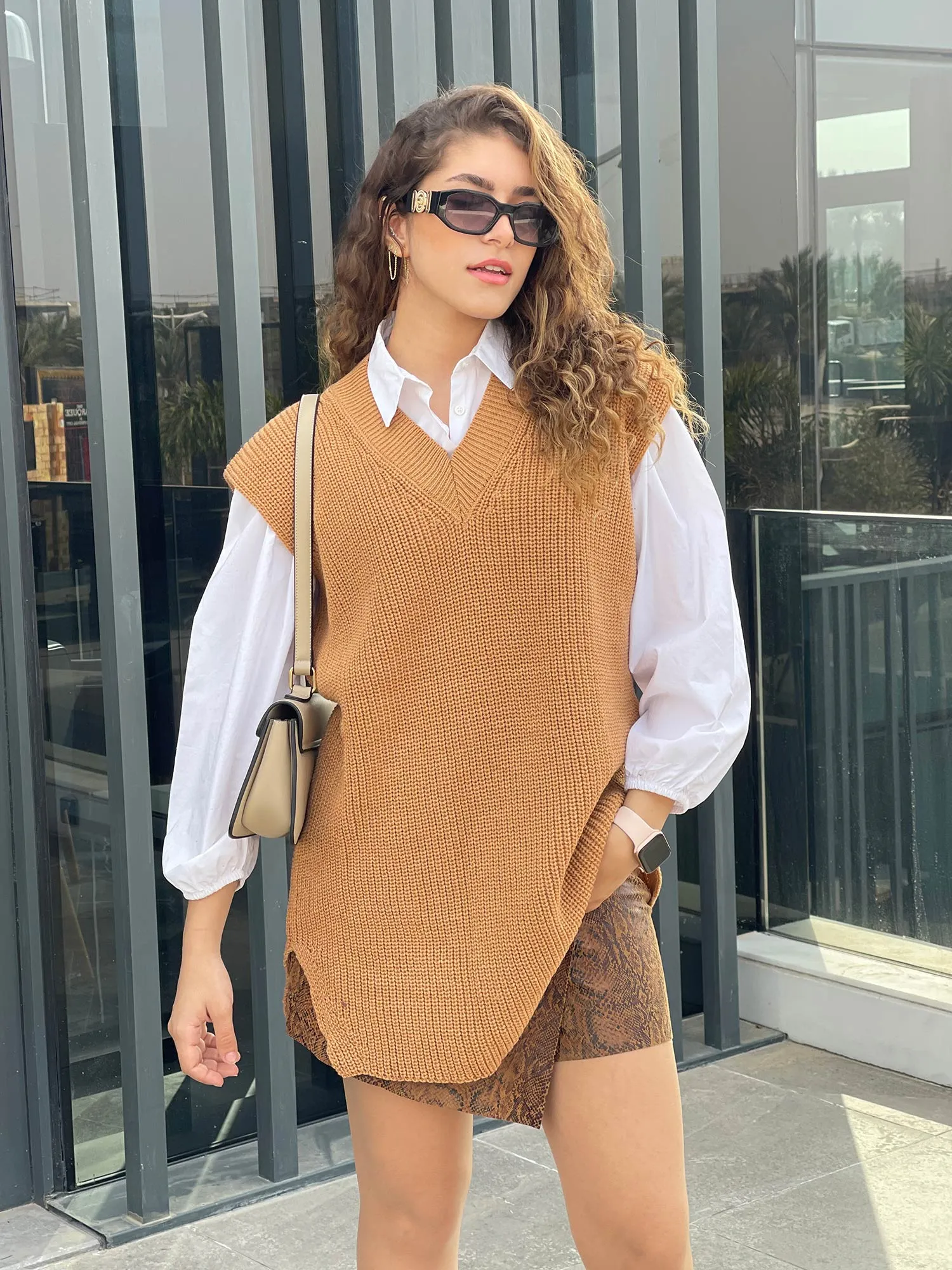 Oversized Knit Vest - Mitcha Label