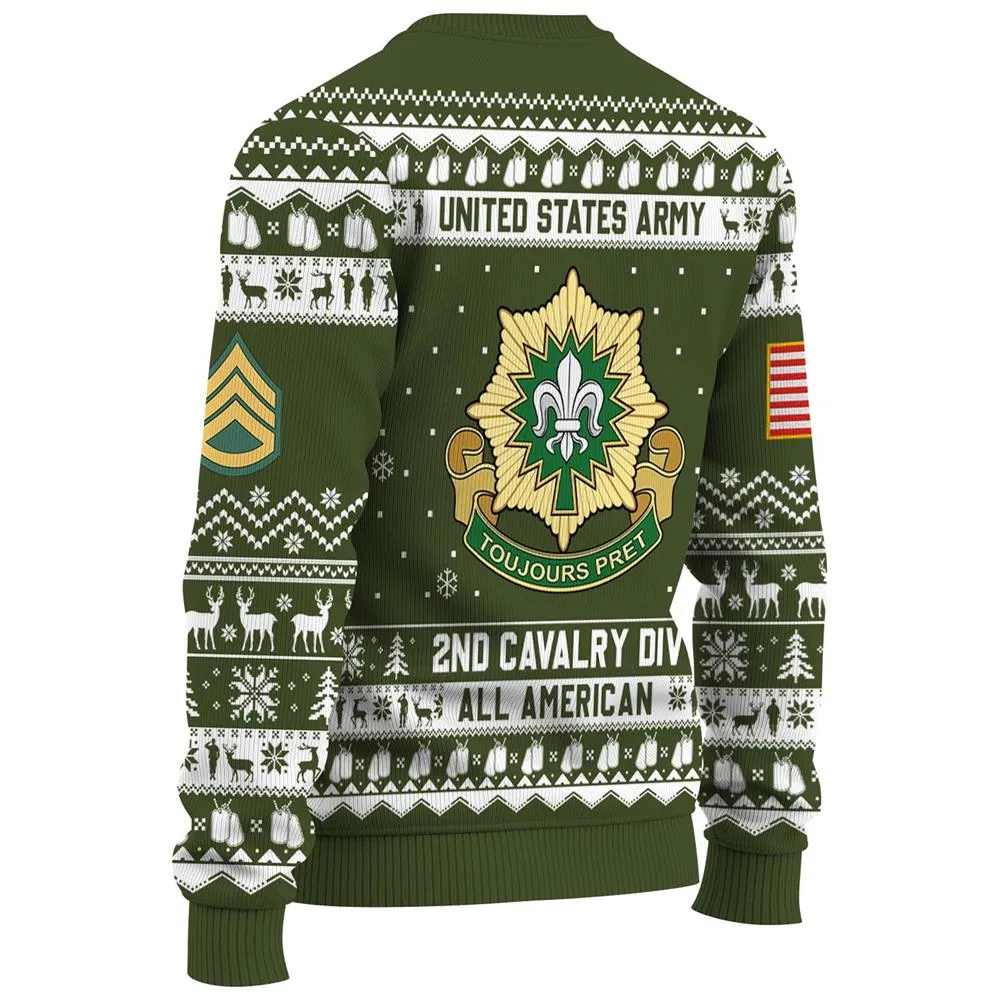 Personalized Military Christmas Ugly Sweater Gift For Soldier Veterans K1702