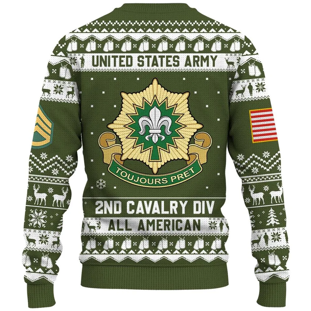 Personalized Military Christmas Ugly Sweater Gift For Soldier Veterans K1702