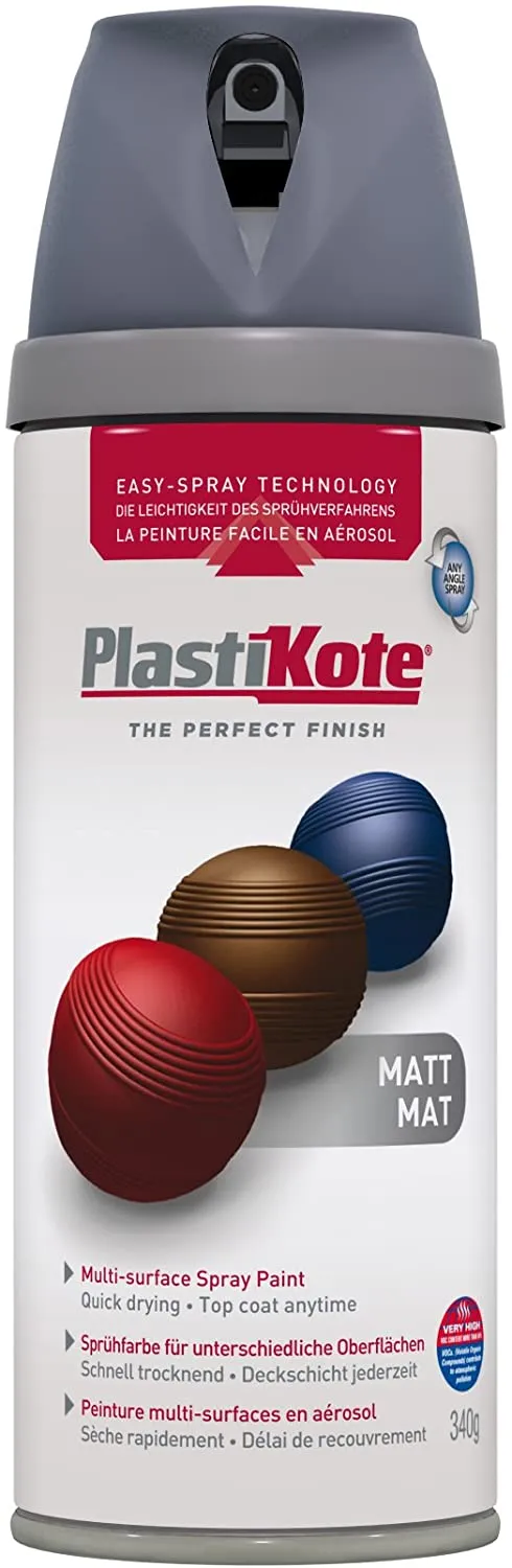 Plastikote Plasti-kote Premium Matt Grey 400ml