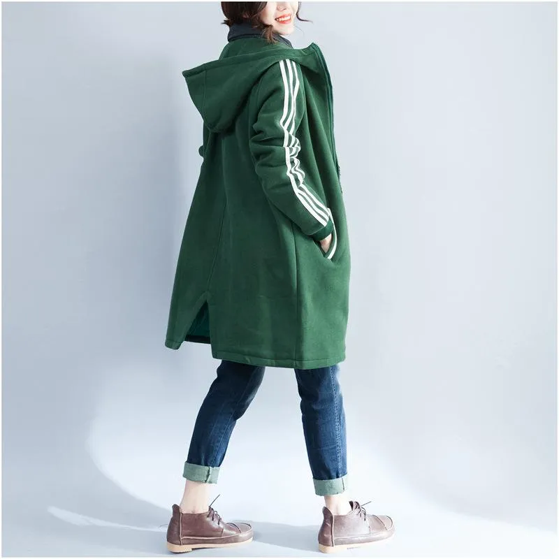 Plus Size Women Warm Cardigan Hoodies