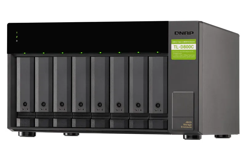 Qnap Tl-D800c - Hard Drive Array - 8 Bays (Sata-600) - Usb 3.2 Gen 2 (External)