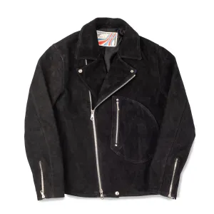 "The Dirty Bird" Double Rider's Horsehide Jacket – Suede Black