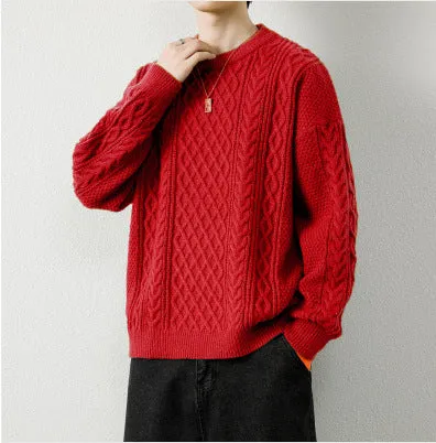 Round Neck  Men's Knitted Sweater