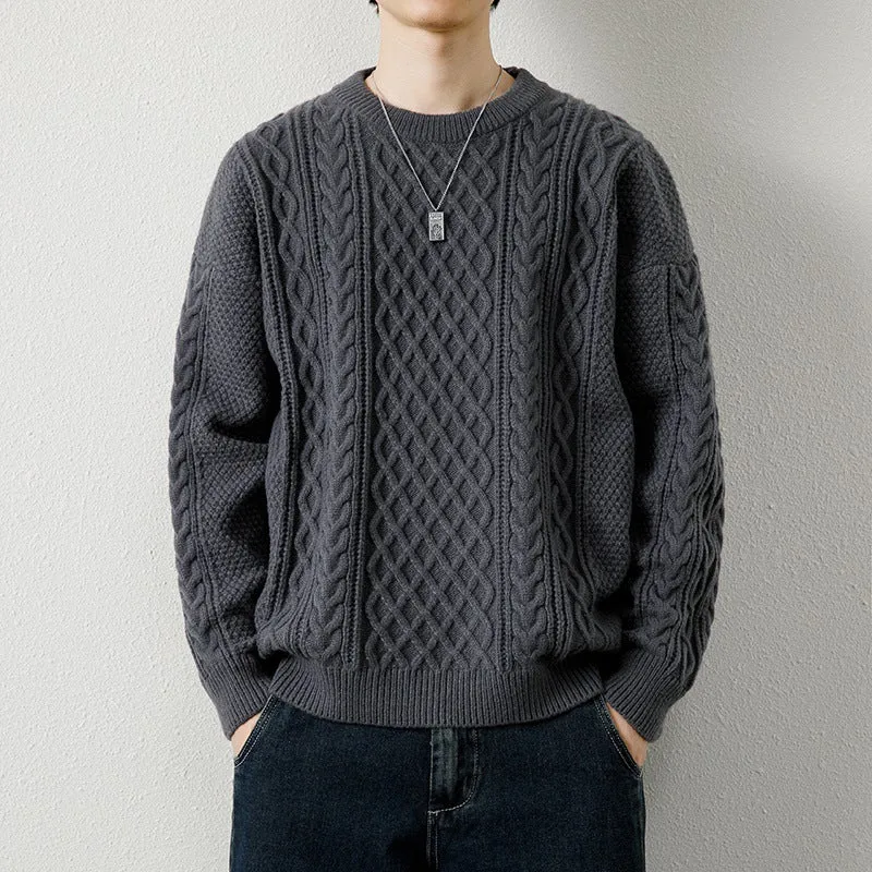 Round Neck  Men's Knitted Sweater