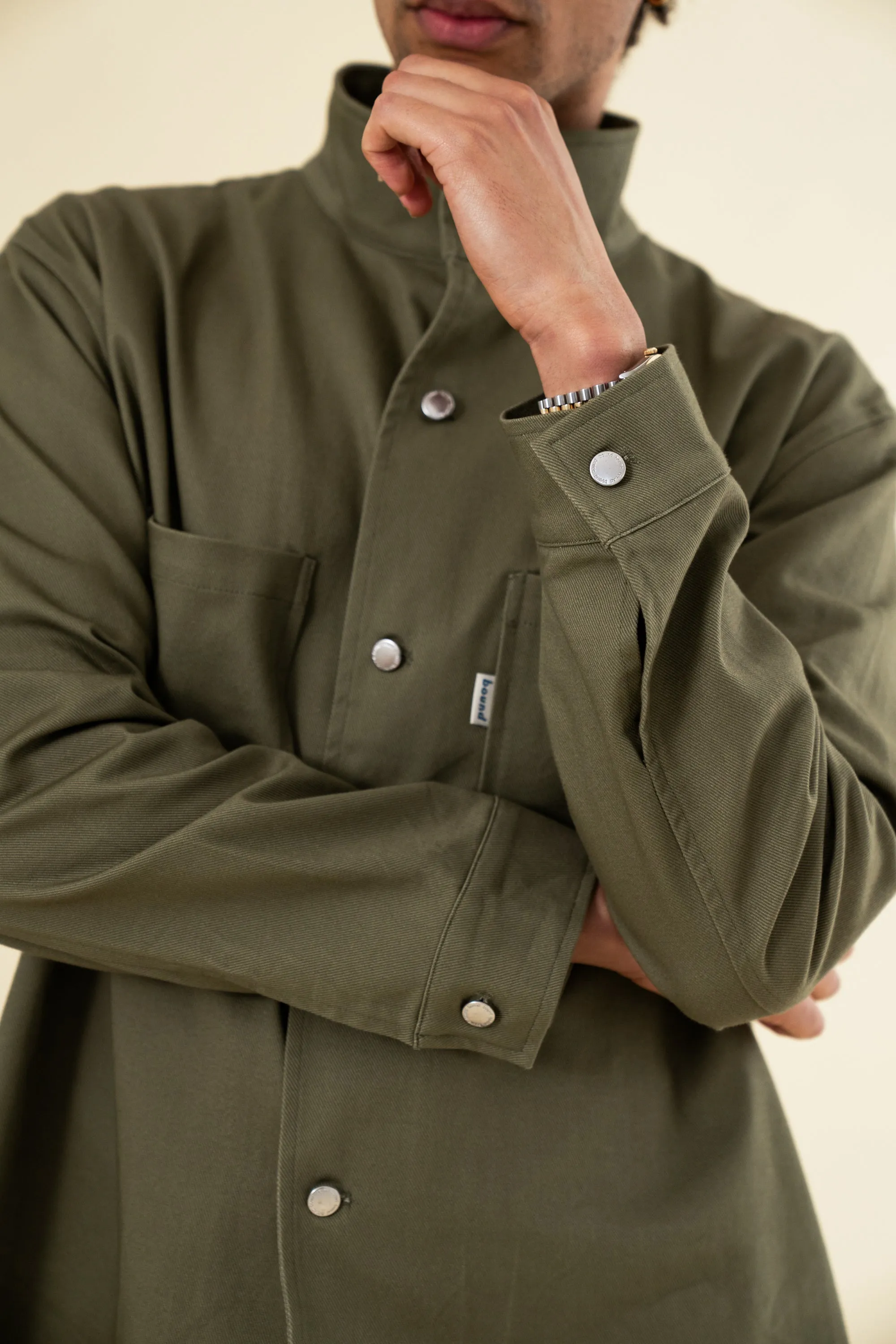 SOFT CANVAS OVERSHIRT - KHAKI