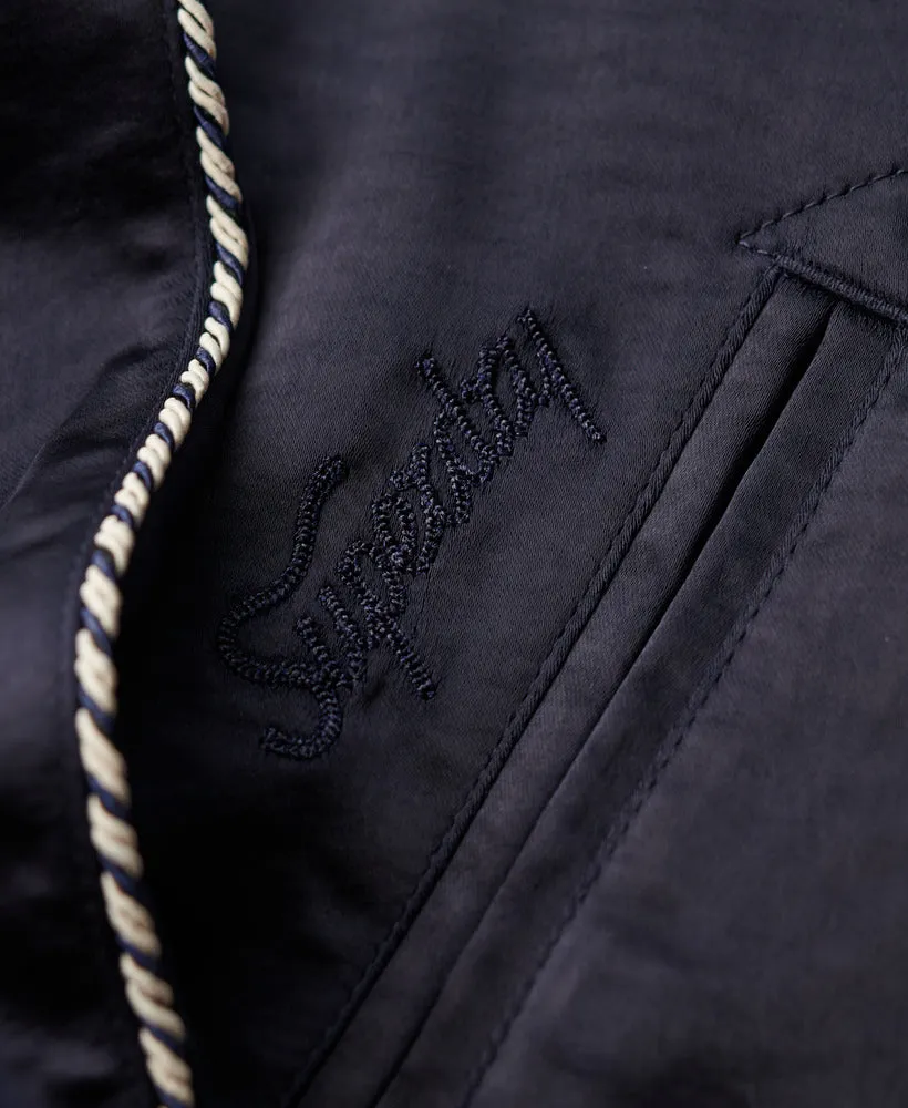 Sukajan Embroidered Bomber Jacket - Darkest Navy