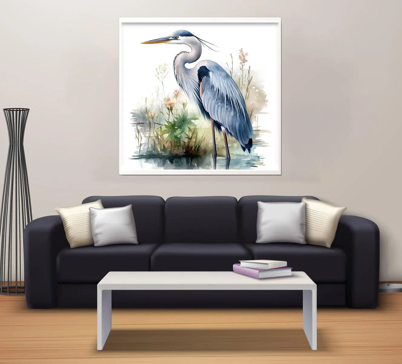 Tranquil Heron: Serenity in the Swampn Standing in a Swamp