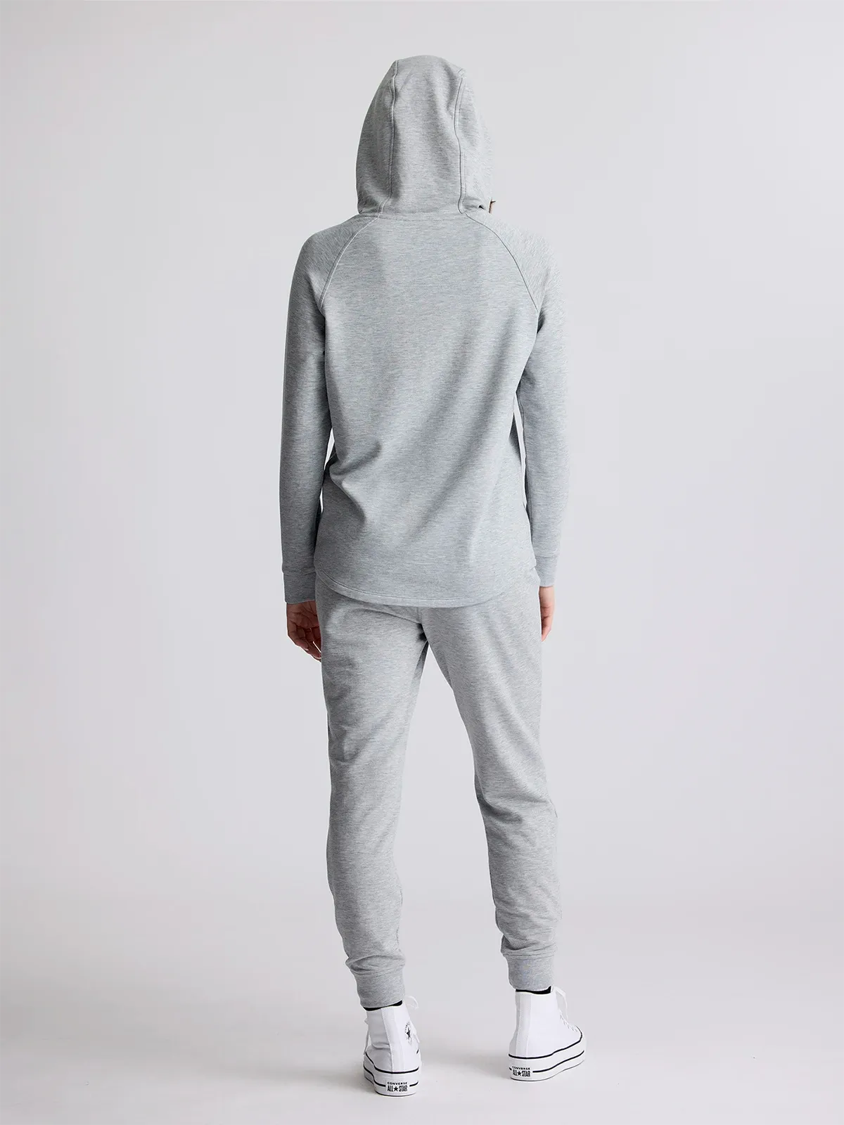 Women's Bamboo Lightweight Fleece Hoodie - Light Heather Grey