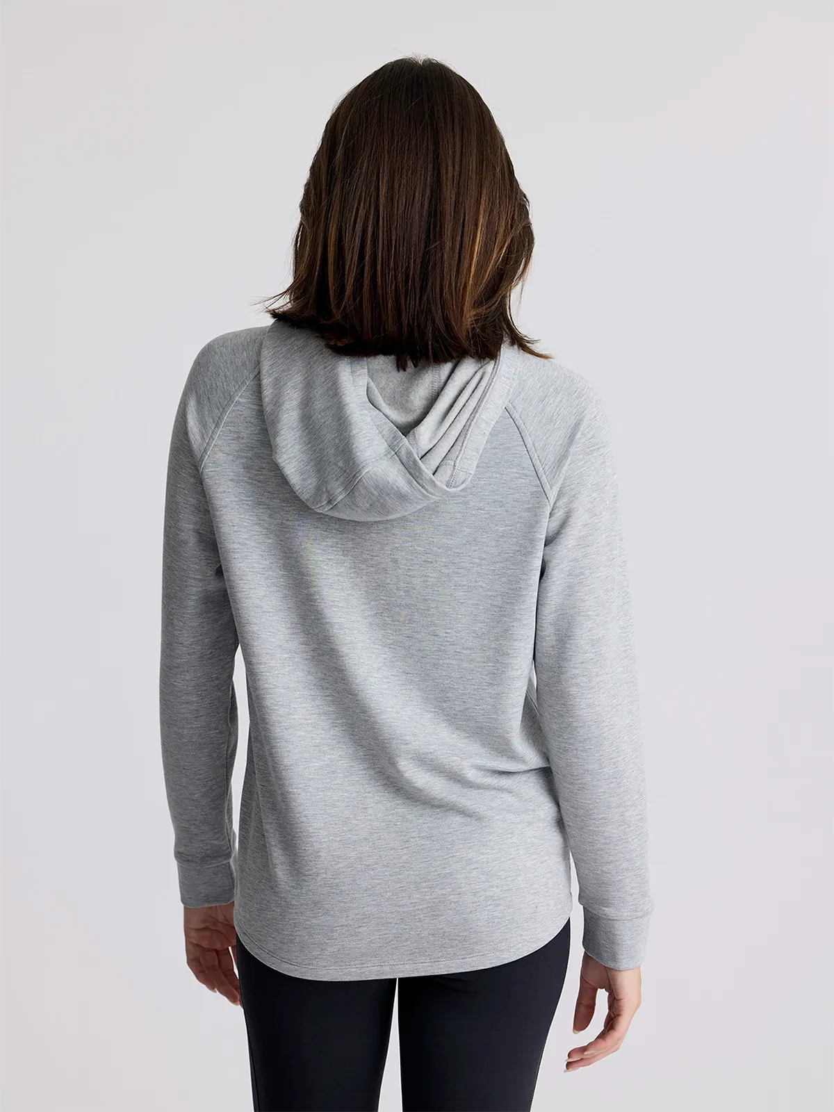 Women's Bamboo Lightweight Fleece Hoodie - Light Heather Grey