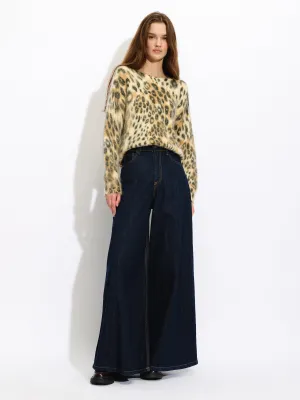 Wool Blend Leopard Sweater