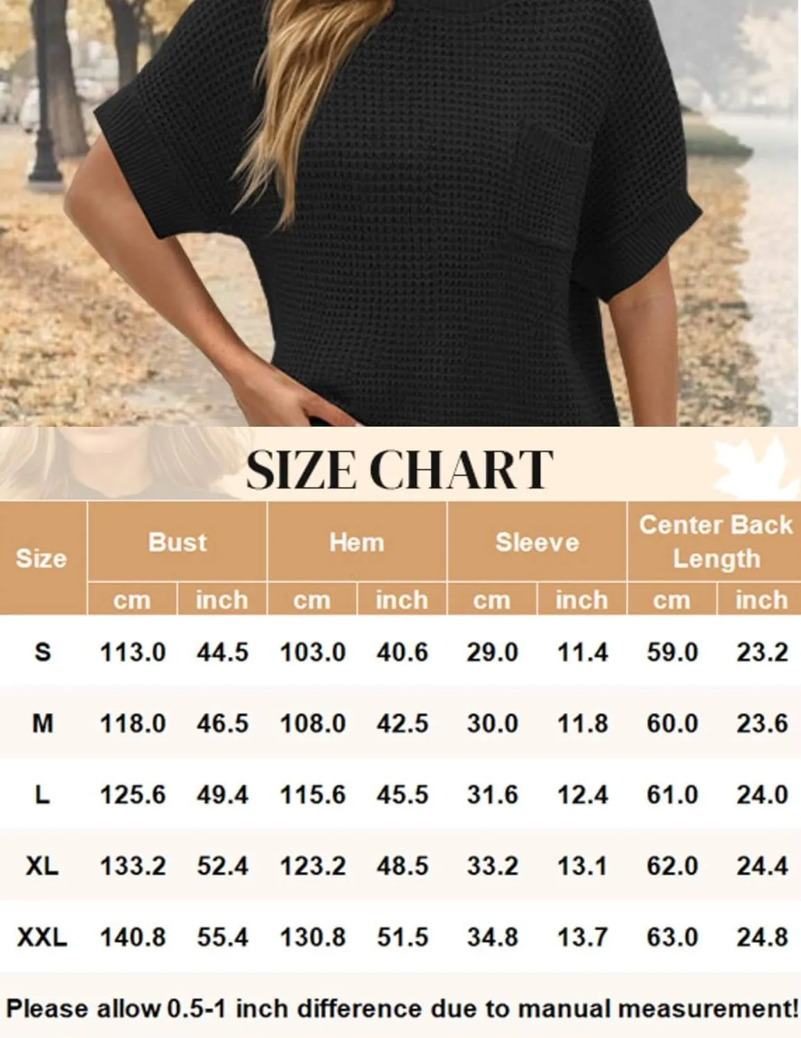 Zeagoo Women 2024 Sweater Vest Mock Neck Batwing Short Sleeve Oversized Ribbed Knit Tops Fall Pullover Sweater S-XXL